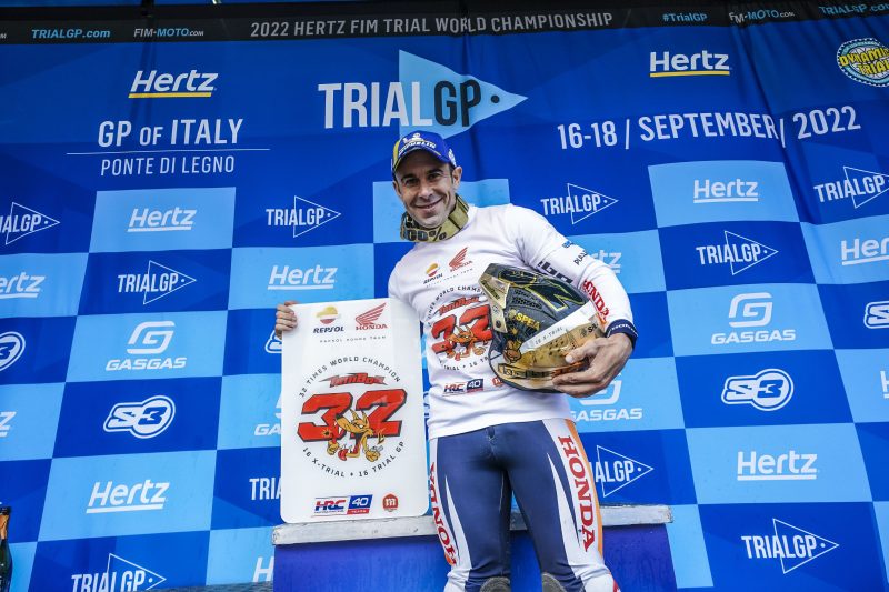 Toni Bou wins a 16th outdoor world title in Italy