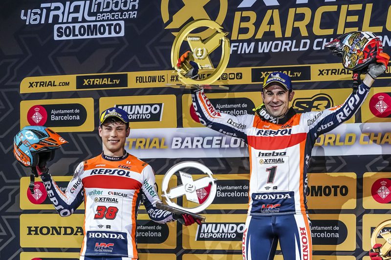 El Repsol Honda Trial Team estrena la temporada de X-Trial con doblete en Barcelona